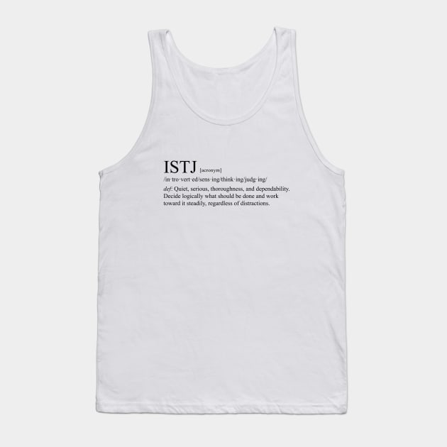 ISTJ Personality (Dictionary Style) Light Tank Top by personalitysecret